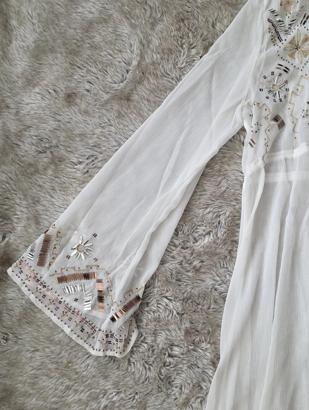 Free People Mirabella Maxi Top Whisper White Women's Size Large